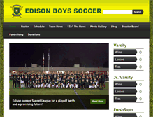 Tablet Screenshot of edisonboyssoccer.com